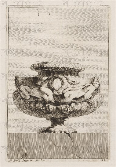 Suite of Vases:  Plate 13, 1746. Jacques François Saly (French, 1717-1776). Etching