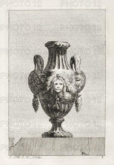 Suite of Vases:  Plate 8, 1746. Jacques François Saly (French, 1717-1776). Etching