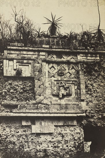Cités et ruines Américaines: Mitla, Palenque, Izamal, Chichén-Itzá, Uxmal, pl. 44: The Nunnery, Uxmal, 1860. Claude-Joseph-Désiré Charnay (French, 1828-1915), Gide et J. Baudry. Albumen print from wet collodion negative; image: 40.5 x 27 cm (15 15/16 x 10 5/8 in.); matted: 66 x 55.9 cm (26 x 22 in.).