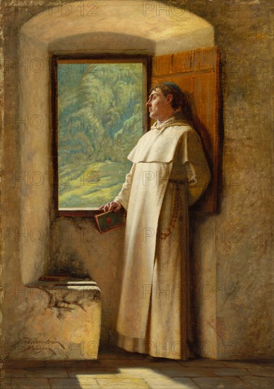 The Sunlight, 1890s. Ture Nikolaus Cederström (Swedish, 1843-1924). Oil on fabric; unframed: 47 x 33.5 cm (18 1/2 x 13 3/16 in.)