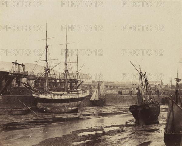 Harbour, Swansea, Wales, 1855. Alfred Rosling (British, 1802-c. 1880s). Albumen print from wax paper negative; image: 16.1 x 19.7 cm (6 5/16 x 7 3/4 in.); matted: 35.6 x 45.7 cm (14 x 18 in.)