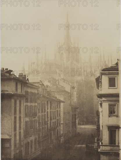 Cathedral from Corso Francesco, Milan, 1857. Léon Gérard (French). Albumen print from wax paper negative; image: 35.9 x 26.8 cm (14 1/8 x 10 9/16 in.); matted: 66 x 55.9 cm (26 x 22 in.).