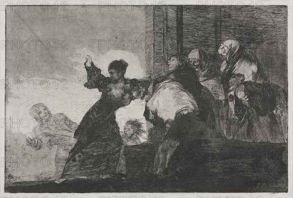 The Proverbs: Two Heads are Better than One or Poor Folly, 1816-1823 (printed c. 1863). Francisco de Goya (Spanish, 1746-1828). Etching, aquatint, drypoint and engraving