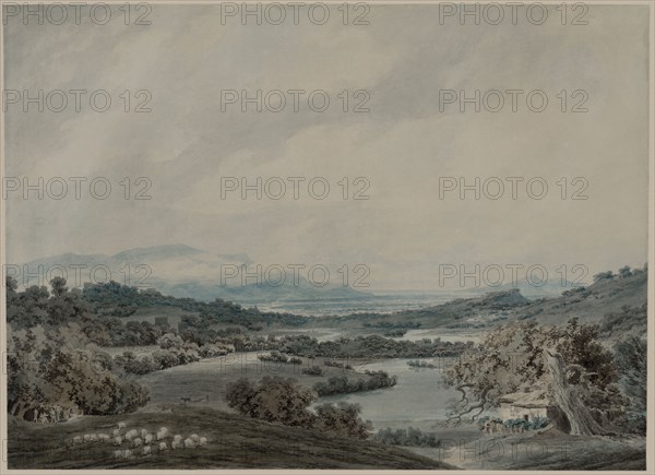 Italian Landscape, c. 1790-1792. John Robert Cozens (British, 1752-1797). Watercolor over graphite; sheet: 48.7 x 66.9 cm (19 3/16 x 26 5/16 in.).