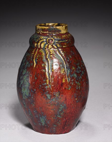 Vase, c.1900. Pierre Adrien Dalpayrat (French, 1844-1910). Stoneware; diameter: 12.3 cm (4 13/16 in.); overall: 17.5 cm (6 7/8 in.).