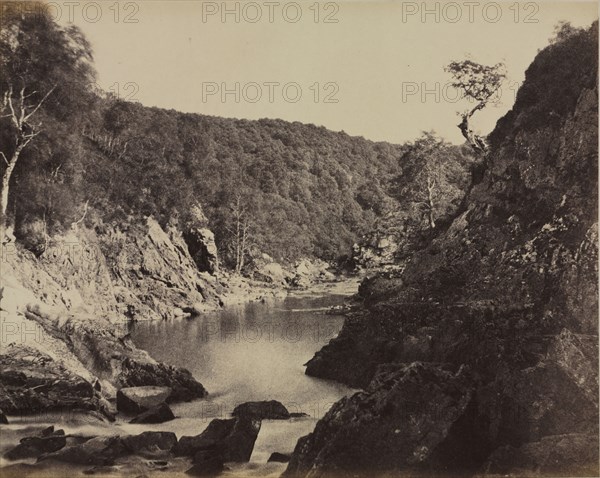 River Landscape, Scotland, c. 1858. Captain Horatio Ross (British, 1801-1886). Wax paper negative and albumen print; image: 25.1 x 31.6 cm (9 7/8 x 12 7/16 in.); matted: 50.8 x 61 cm (20 x 24 in.).