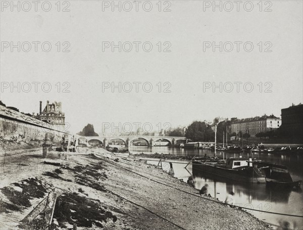 View from the Pont de la Concorde, 1852. Charles Henri Plaut (French). Fonteny salt print from wet collodion negative; image: 16.2 x 21.5 cm (6 3/8 x 8 7/16 in.); mounted: 30 x 42.5 cm (11 13/16 x 16 3/4 in.); matted: 40.6 x 50.8 cm (16 x 20 in.)