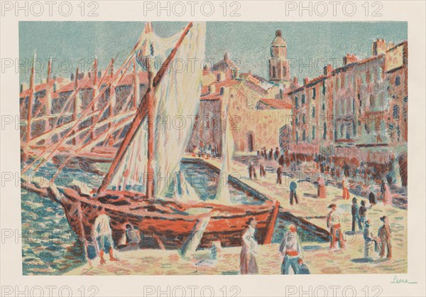 Saint-Tropez, 1897. Maximilien Luce (French, 1858-1941). Color lithograph; image: 25.8 x 39.1 cm (10 3/16 x 15 3/8 in.)