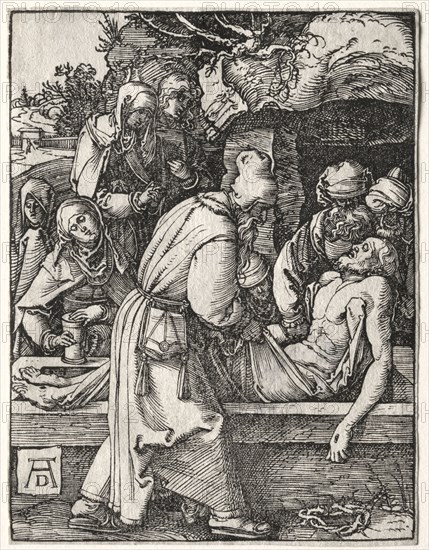 Small Passion: The Deposition. Albrecht Dürer (German, 1471-1528). Woodcut; sheet: 12.7 x 9.7 cm (5 x 3 13/16 in.)
