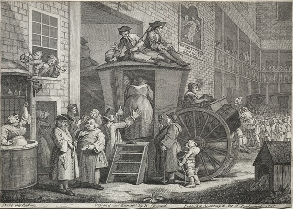 The Stage Coach, 1747. William Hogarth (British, 1697-1764). Etching and engraving; scabbard: 21.1 x 29.9 cm (8 5/16 x 11 3/4 in.).