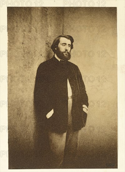 Portrait of Edmond Cottinet (1824-1895), c. 1848-50. Gustave Le Gray (French, 1820-1884). Salted paper print from a paper negative; image: 20.5 x 13.9 cm (8 1/16 x 5 1/2 in.); matted: 61 x 50.8 cm (24 x 20 in.)