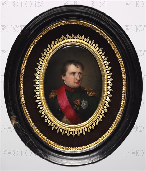 Portrait of Napoleon I, Emperor of the French, 1841. William Essex (British, 1784-1869). Enamel on copper, gilt metal and plush mount in a turned wood frame; framed: 13.5 x 11.5 cm (5 5/16 x 4 1/2 in.); unframed: 6.6 x 5 cm (2 5/8 x 1 15/16 in.)