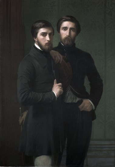René-Charles Dassy and His Brother Jean-Baptiste-Claude-Amédé Dassy, 1850. Hippolyte Jean Flandrin (French, 1809-1864). Oil on canvas, original frame; framed: 173.5 x 134 x 14 cm (68 5/16 x 52 3/4 x 5 1/2 in.); unframed: 133.4 x 92.7 cm (52 1/2 x 36 1/2 in.)
