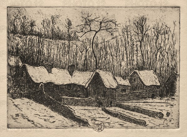 Six Etchings: The Thatched Bakery, Auvers, 1895. Paul Gachet (French, 1828-1909). Etching; sheet: 25 x 32.5 cm (9 13/16 x 12 13/16 in.); platemark: 12 x 16.9 cm (4 3/4 x 6 5/8 in.)
