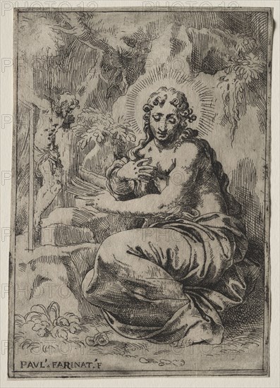 The Magdalen, late 16th century. Paolo Farinati (Italian, 1522-1606). Etching; sheet: 20.4 x 14.5 cm (8 1/16 x 5 11/16 in.).