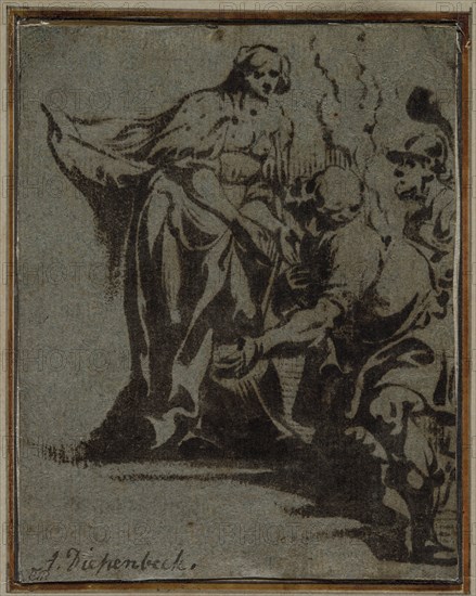 A Scene from Classical Mythology, 1600s. Anthonis Sallaert (Flemish, c. 1590-1658). Monotype; sheet: 12.4 x 9.7 cm (4 7/8 x 3 13/16 in.)