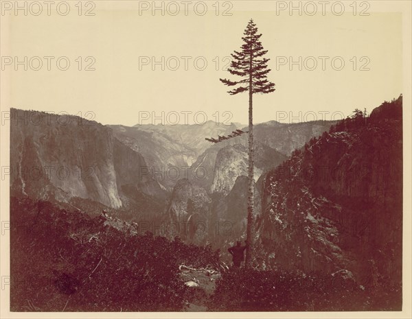 Yosemite Valley from Mariposa Trail, c. 1865. Charles Leander Weed (American, 1824-1903). Mammoth albumen print from wet collodion negative; image: 39.7 x 51.7 cm (15 5/8 x 20 3/8 in.); mounted: 55.6 x 71 cm (21 7/8 x 27 15/16 in.); matted: 71.1 x 81.3 cm (28 x 32 in.)