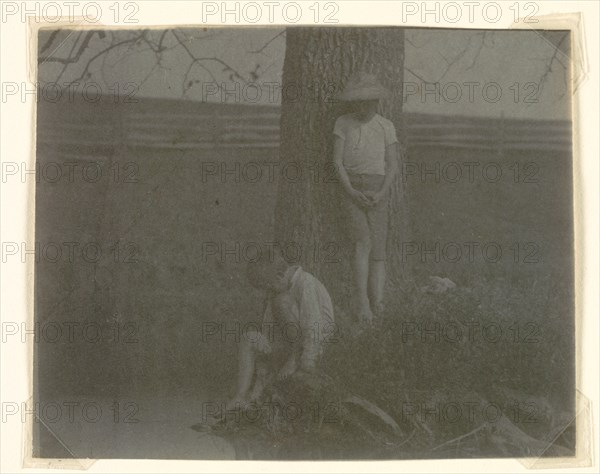 Crowell Children at Avondale, 1885-1890. Thomas Eakins (American, 1844-1916). Platinum print; image: 9 x 11.2 cm (3 9/16 x 4 7/16 in.); paper: 9.1 x 11.3 cm (3 9/16 x 4 7/16 in.); matted: 35.6 x 45.7 cm (14 x 18 in.)