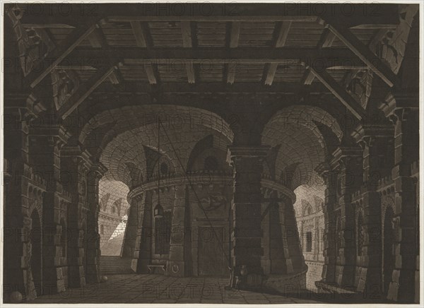 Subterranean Jail for the Stage, 1788. Abel Schlicht (German, 1754-1826). Etching and aquatint; sheet: 54.2 x 71.2 cm (21 5/16 x 28 1/16 in.); platemark: 49 x 63 cm (19 5/16 x 24 13/16 in.).