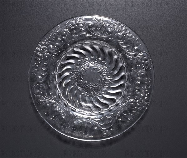 Small Plate from a Place Setting, c. 1890-1920. Probably America, late 19th-early 20th century. Glass; overall: 1.7 x 16.6 cm (11/16 x 6 9/16 in.).