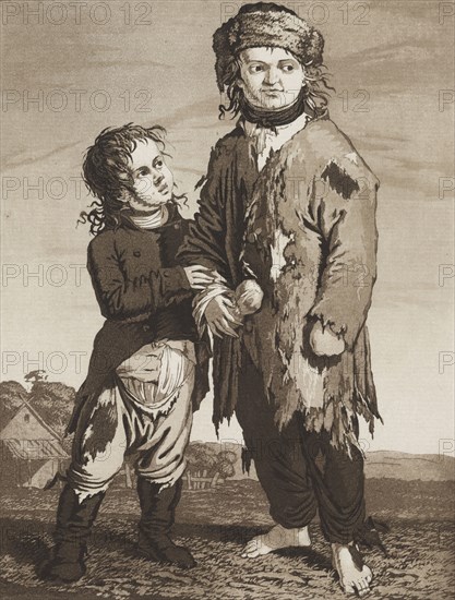 The Young Beggars, c.1800. Karl Ludwig Bernhard Buchhorn (German, 1770-1856). Aquatint; sheet: 30.6 x 23.6 cm (12 1/16 x 9 5/16 in.); platemark: 23.7 x 18.4 cm (9 5/16 x 7 1/4 in.)