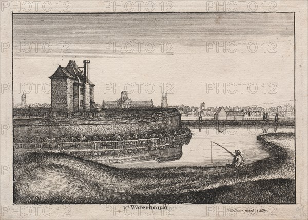 The Waterhouse, 1665. Wenceslaus Hollar (Bohemian, 1607-1677). Etching; sheet: 10.1 x 14.1 cm (4 x 5 9/16 in.); platemark: 9.1 x 12.7 cm (3 9/16 x 5 in.).