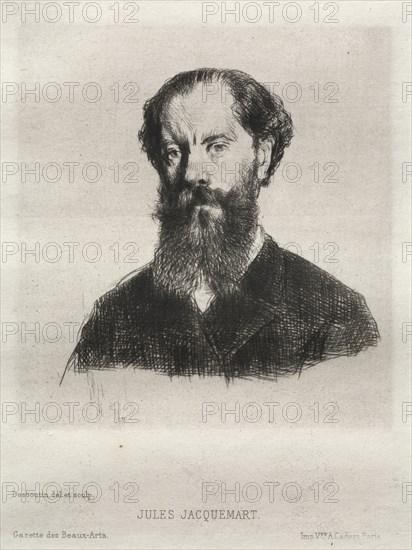 Jules Jacquemart, 1876. Marcellin Gilbert Desboutin (French, 1823-1902), Gazette des Beaux-Arts. Etching; sheet: 27.2 x 19.2 cm (10 11/16 x 7 9/16 in.); platemark: 16 x 11.7 cm (6 5/16 x 4 5/8 in.)