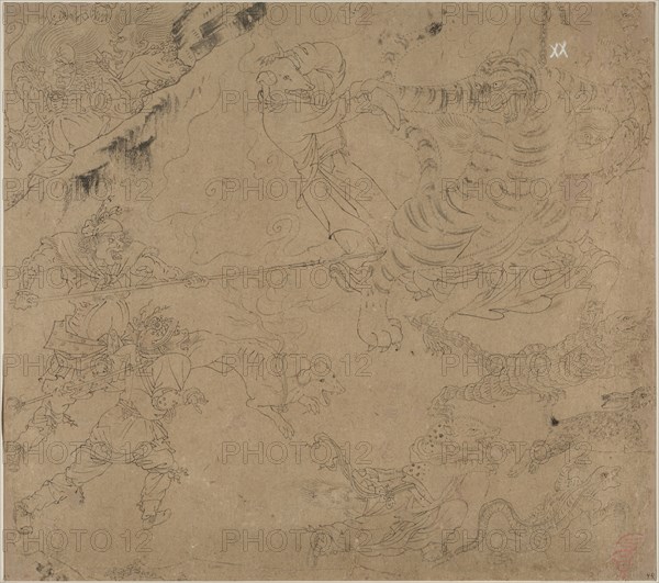 Album of Daoist and Buddhist Themes: Search the Mountain: Leaf 44, 1200s. China, Southern Song dynasty (1127-1279). Album, ink on paper (fifty leaves); sheet: 34.1 x 38.3 cm (13 7/16 x 15 1/16 in.).