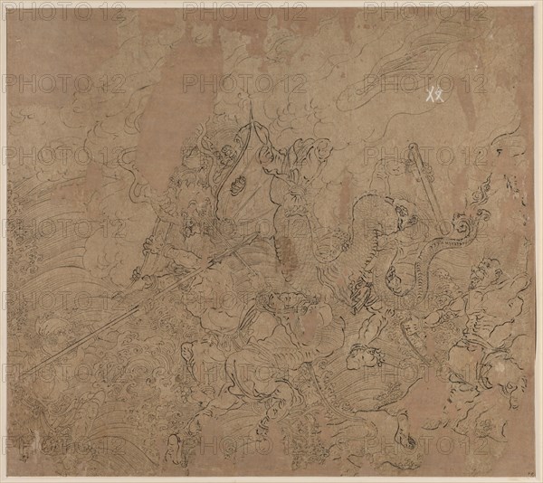 Album of Daoist and Buddhist Themes: Search the Mountain: Leaf 49, 1200s. China, Southern Song dynasty (1127-1279). Album, ink on paper (fifty leaves); sheet: 34.2 x 38.4 cm (13 7/16 x 15 1/8 in.).