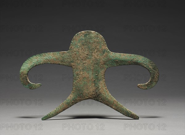 Anthropomorph, c. 1500 - 1000 BC. India, Bronze Age. Copper; overall: 23.5 x 36.5 x 0.5 cm (9 1/4 x 14 3/8 x 3/16 in.).