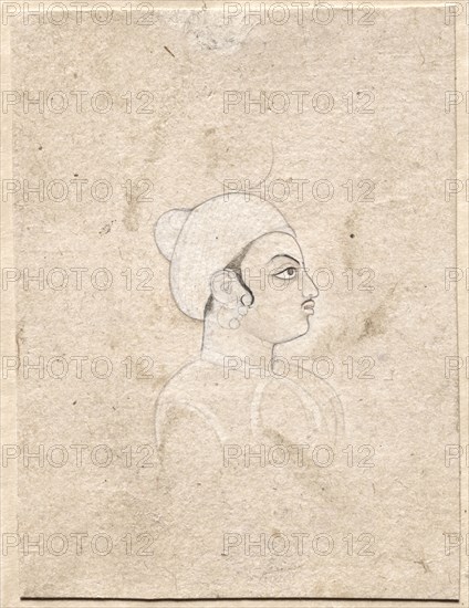 Portrait of a Man, late 1700s. India, Pahari, late 18th century. Ink on paper; overall: 7.3 x 5.5 cm (2 7/8 x 2 3/16 in.).