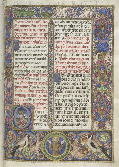 Missale: Fol. 9: Ordo Missalis (full borders), 1469. Bartolommeo Caporali (Italian, c. 1420-1503), assisted by Giapeco Caporali (Italian, d. 1478). Ink, tempera and burnished gold on vellum ; overall: 35 x 25 cm (13 3/4 x 9 13/16 in.).