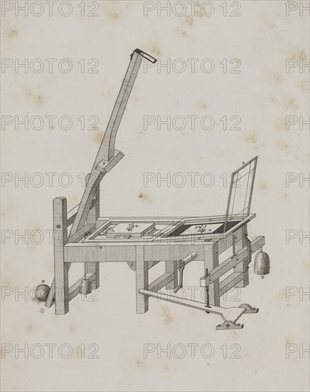 Art of the Lithograph: Printing Press, 1819. Alois Senefelder (German, 1771-1834). Lithograph; sheet: 30.2 x 23.2 cm (11 7/8 x 9 1/8 in.); image: 19.2 x 15.6 cm (7 9/16 x 6 1/8 in.)