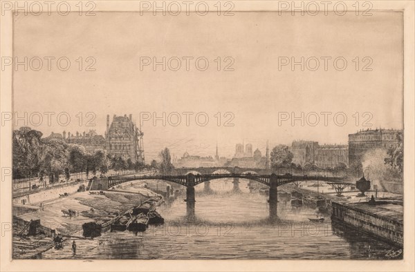 Paris, View from the Concorde Bridge, 1866. Maxime Lalanne (French, 1827-1886). Etching; sheet: 44 x 60.6 cm (17 5/16 x 23 7/8 in.); platemark: 20.1 x 25.6 cm (7 15/16 x 10 1/16 in.)