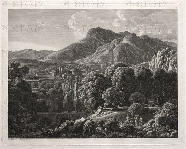 Heroic Landscape: Landscape with Town and River, 1799. Johann Christian Reinhart (German, 1761-1847). Etching; sheet: 42.4 x 53.6 cm (16 11/16 x 21 1/8 in.); platemark: 27.9 x 36 cm (11 x 14 3/16 in.).