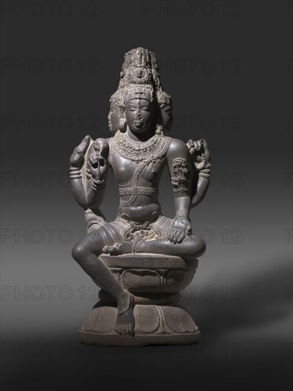 Brahma, late 900s-1000s. South India, Tamil Nadu, Chola dynasty, late 10th - early 11th century. Granite; overall: 162.6 x 48 cm (64 x 18 7/8 in.).