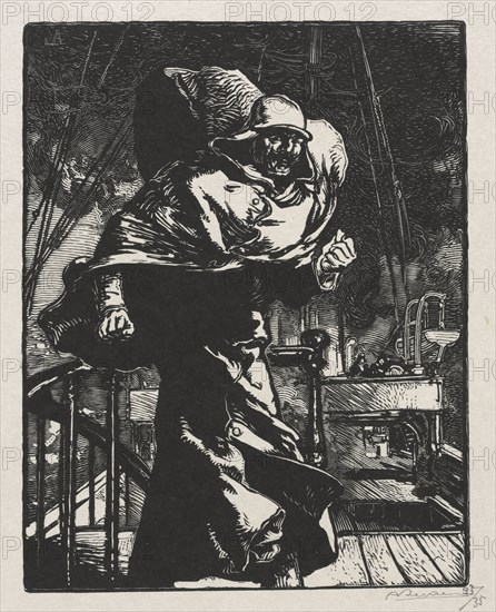 Published in L'Histoire Illustrée de la Guerre de 1914 by Gabriel Hanotaux: The War of 1914. First Series. Emperor William in Anger, 1915. Auguste Louis Lepère (French, 1849-1918), Edward Sagot, Paris (drystamp, lower right: Ed Sagot Editeur Paris). Woodcut; sheet: 27.6 x 20.8 cm (10 7/8 x 8 3/16 in.); platemark: 20.3 x 15.9 cm (8 x 6 1/4 in.).