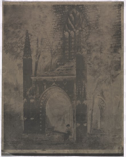 Fountain of Notre Dame at Saint-Brieuc, Brittany, c. 1853. Louis-Rémy Robert (French, 1811-1882). Waxed paper negative; overall: 34.3 x 27.3 cm (13 1/2 x 10 3/4 in.)