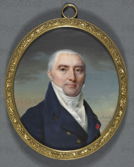 Portrait of Antoine Roy, 1820. Jean-Baptiste Jacques Augustin (French, 1759-1832). Watercolor on ivory on a stamped gilt metal mount; framed: 10.3 x 8.9 cm (4 1/16 x 3 1/2 in.); unframed: 8.9 x 7.6 cm (3 1/2 x 3 in.)