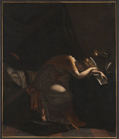 The Death of Sophonisba, c. 1810. Attributed to Pierre Guérin (French, 1774-1833). Oil on canvas; framed: 52 x 80 x 7 cm (20 1/2 x 31 1/2 x 2 3/4 in.); unframed: 40 x 60 cm (15 3/4 x 23 5/8 in.)