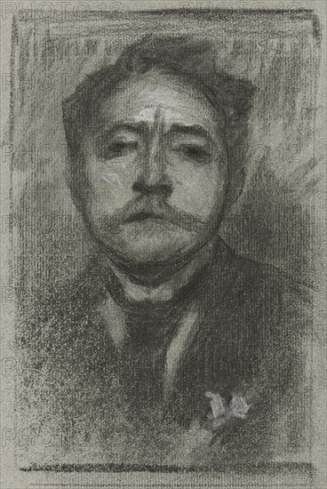 Self-Portrait, c. 1895. Eugène Carrière (French, 1849-1906). Black charcoal with white heightening; sheet: 27.4 x 23.7 cm (10 13/16 x 9 5/16 in.).