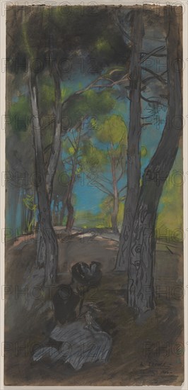 Lotz, 1900. Auguste Louis Lepère (French, 1849-1918). Pastel; sheet: 55.6 x 26.5 cm (21 7/8 x 10 7/16 in.).