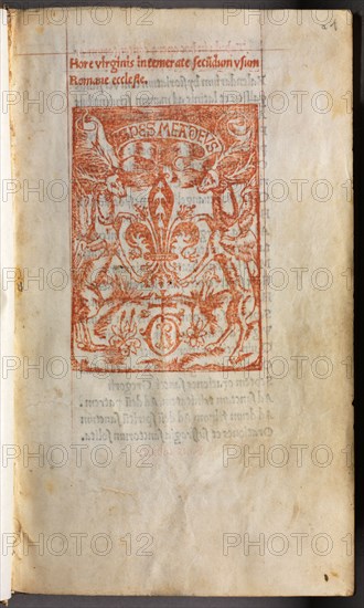 Printed Book of Hours (Use of Rome), 1510. Guillaume Le Rouge (French, Paris, active 1493-1517). 112 printed folios on parchment, bound; overall: 16.7 x 10.5 x 3 cm (6 9/16 x 4 1/8 x 1 3/16 in.)