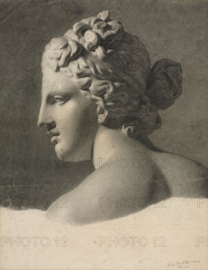 Study of a Plaster Cast (a la bosse), 1806. Frederic Millet (French, 1786-1859). Black chalk with graphite ; sheet: 46.3 x 38.2 cm (18 1/4 x 15 1/16 in.).