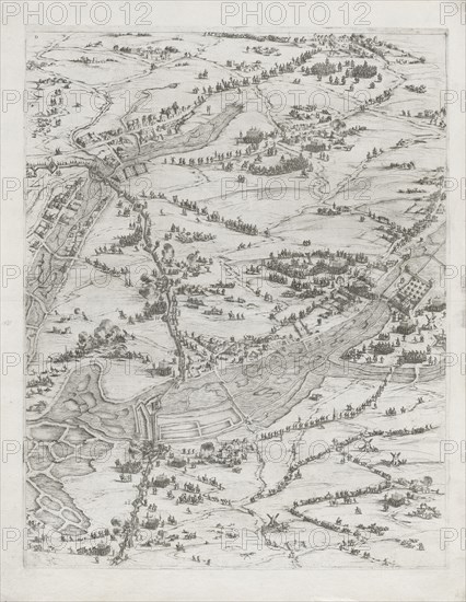 The Siege of La Rochelle: Plate 7, 1628-1630. Jacques Callot (French, 1592-1635). Etching; sheet: 64.8 x 51 cm (25 1/2 x 20 1/16 in.); platemark: 57.8 x 45.5 cm (22 3/4 x 17 15/16 in.)