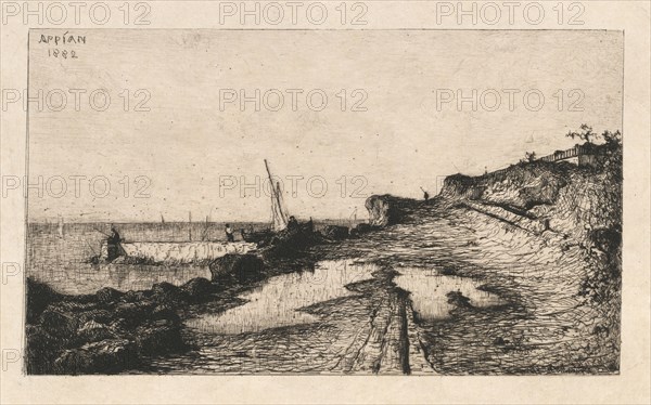 Environs of Carqueronne (Environs de Carqueronne), 1882. Adolphe Appian (French, 1818-1898). Etching; sheet: 26.2 x 39.7 cm (10 5/16 x 15 5/8 in.); platemark: 19.9 x 28.2 cm (7 13/16 x 11 1/8 in.).