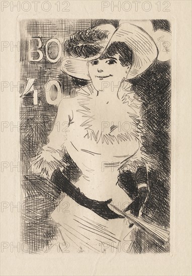 The Walker, 1880-86. Jean Louis Forain (French, 1852-1931). Etching; sheet: 25.3 x 18 cm (9 15/16 x 7 1/16 in.); platemark: 15 x 9.8 cm (5 7/8 x 3 7/8 in.)