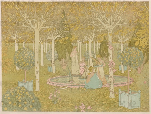 published in L'Estampe Moderne: The Park, 1897. Gaston de Latenay (French, 1859-1943). Color lithograph; sheet: 30.5 x 40.5 cm (12 x 15 15/16 in.); image: 24.5 x 32.9 cm (9 5/8 x 12 15/16 in.)