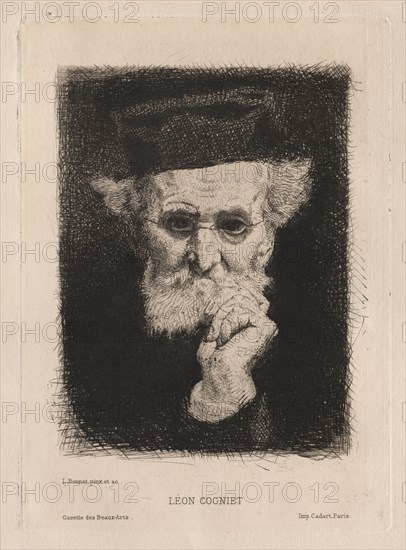 Published by Cadart, Paris in Gazette des Beaux-Arts, p. 43: Léon Cogniet, 1881. Léon Bonnat (French, 1833-1922), Cadart. Etching