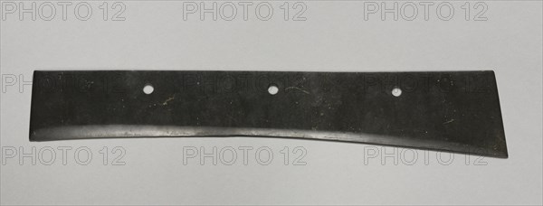 Ceremonial Blade with Three Perforations (Dao), 2000-1700 BC. Northwest China, late Neolithic period to early Bronze Age, Qijia culture (2000-1700 BC). Jade (nephrite); overall: 35.2 cm (13 7/8 in.).
